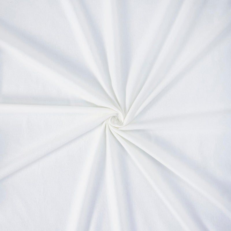 Superior Paisley or Solid Flannel Cotton Sheet Set, Fuzzy Warm Sheets, Traditional Bohemian Bedding, Includes 1 Flat Sheet, 1 Elastic Deep Pocket Fitted Sheet, 2 Pillowcases, King, White - Image 4